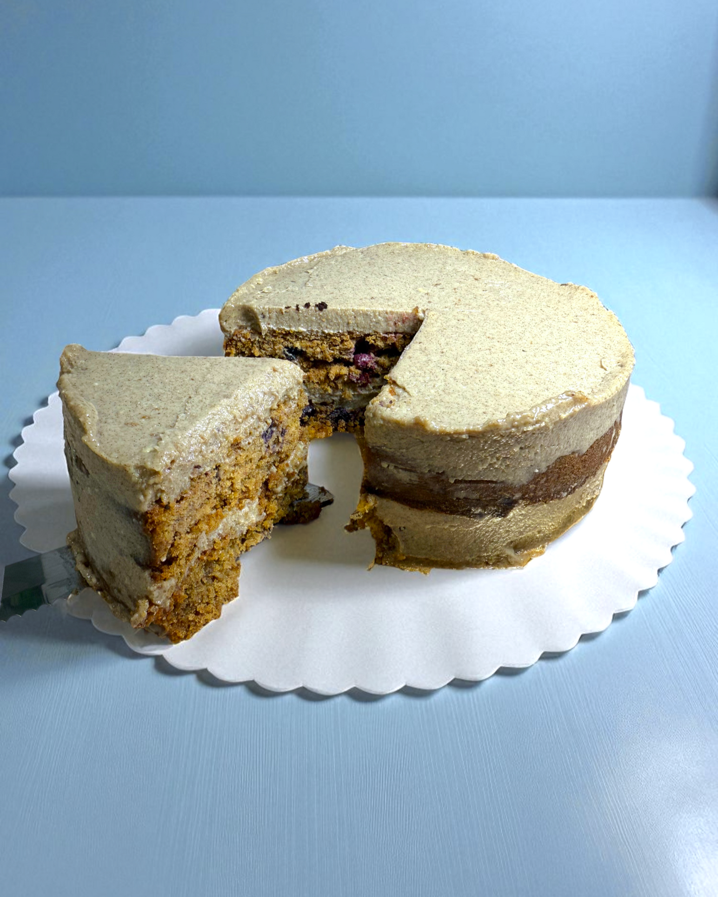 Smash cake saludable de arándanos sin azúcar añadido para bebés