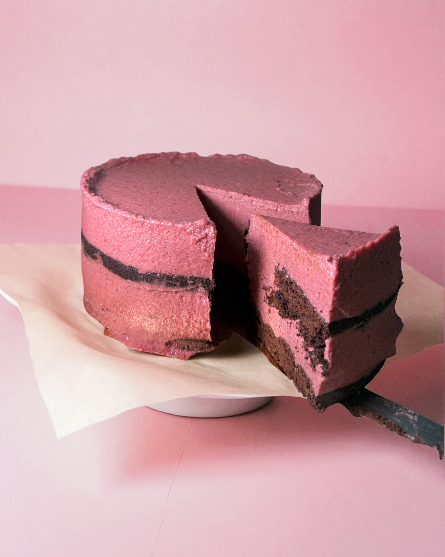 Smashcake rosa de plátano y cacao - Seminaked