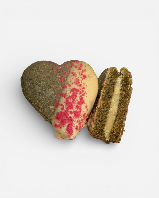 Alfajores saludable de matcha y frambuesa | Pack de tres