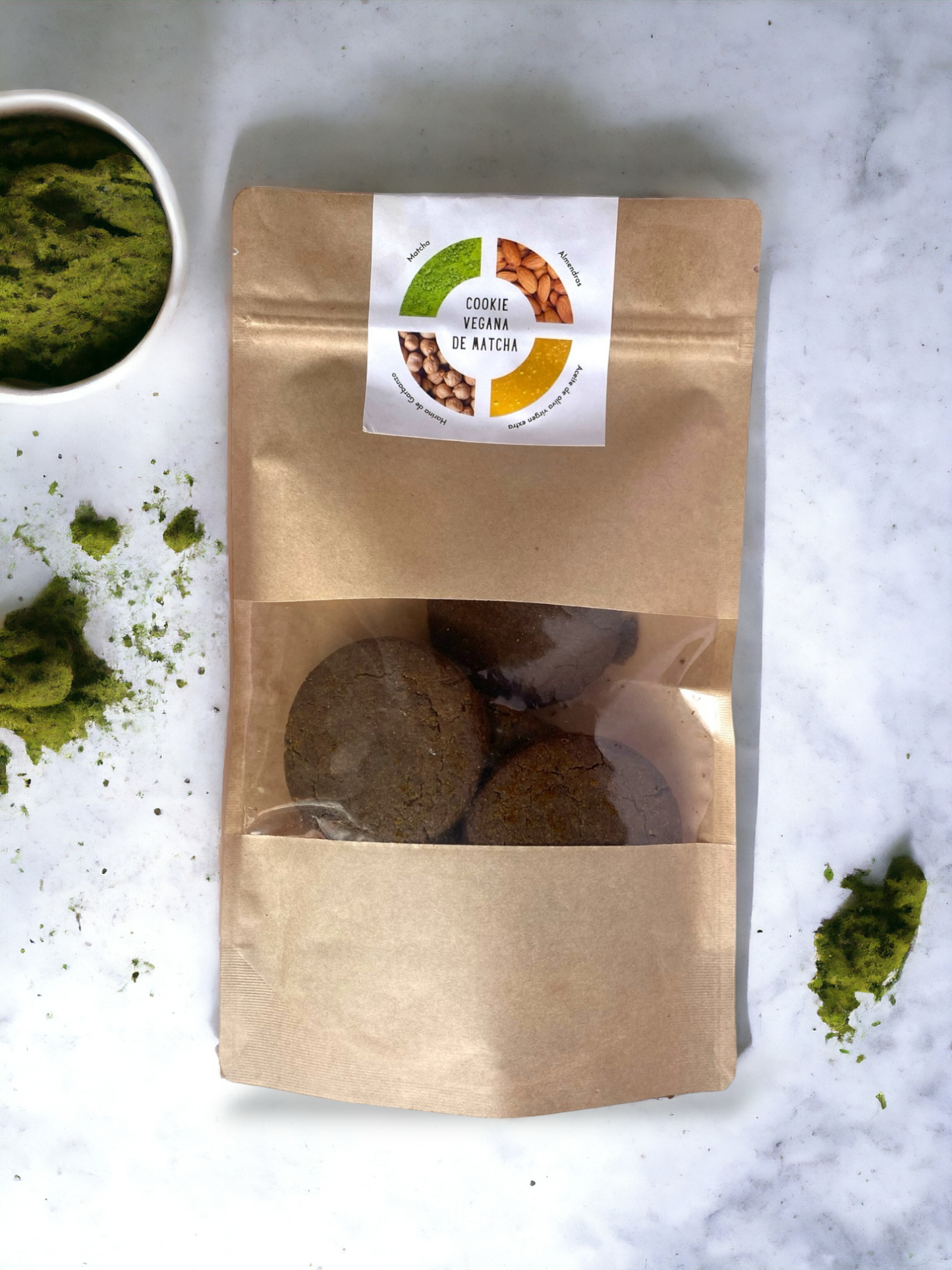 Cookies veganas de Matcha