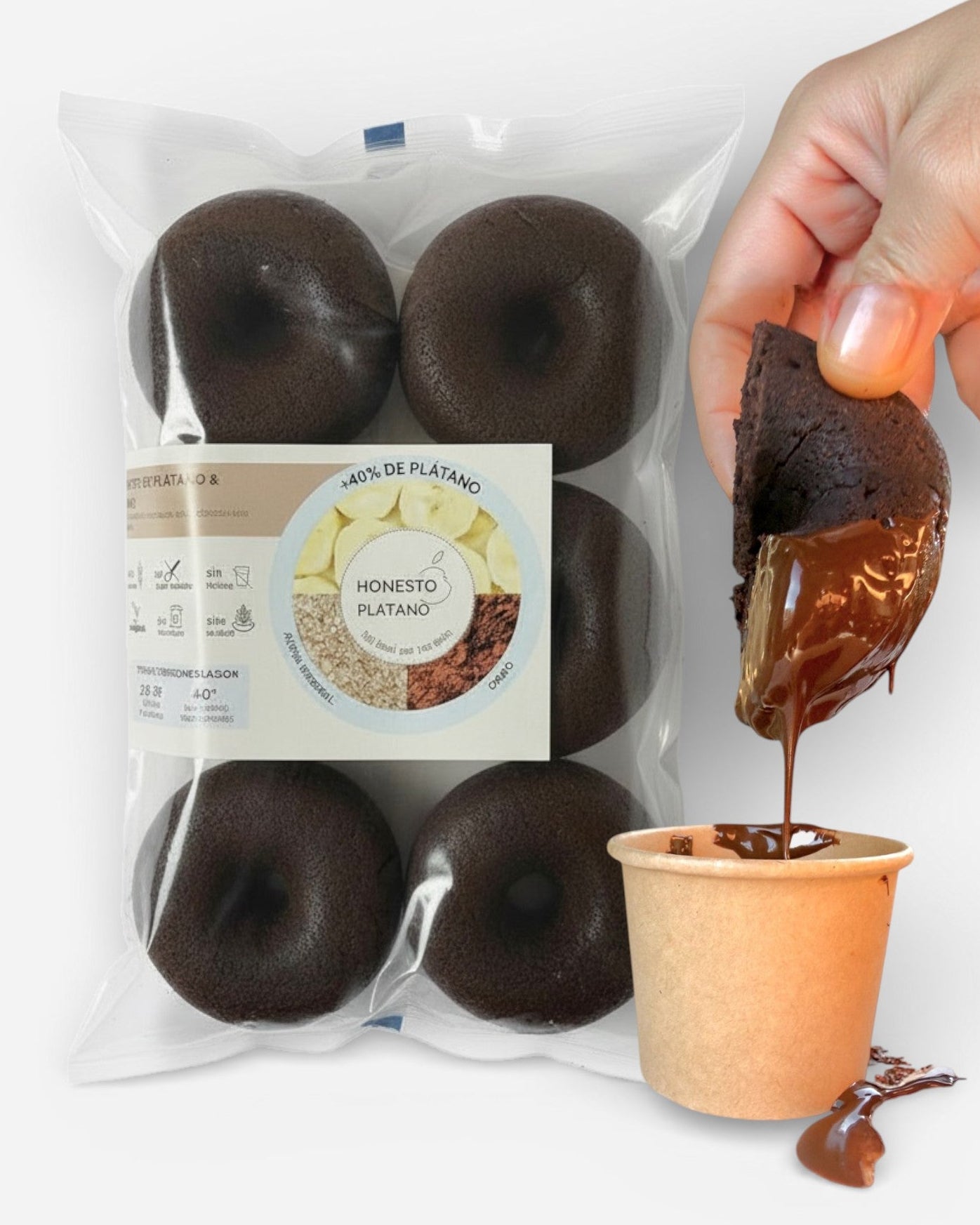 Pack 12 honestOs para mojar- Choco Banana